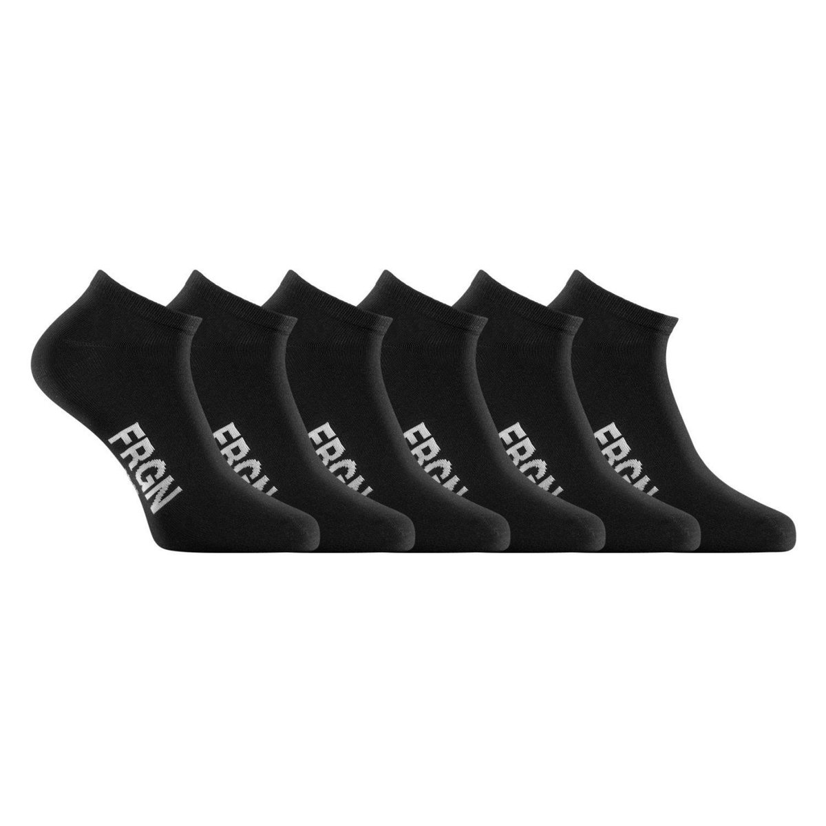 FREEGUN Lot de 6 paires de chaussettes tiges courtes homme Freegun noir