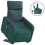 Voir la diapositive 2 : VIDAXL Fauteuil inclinable de massage Vert fonce Tissu