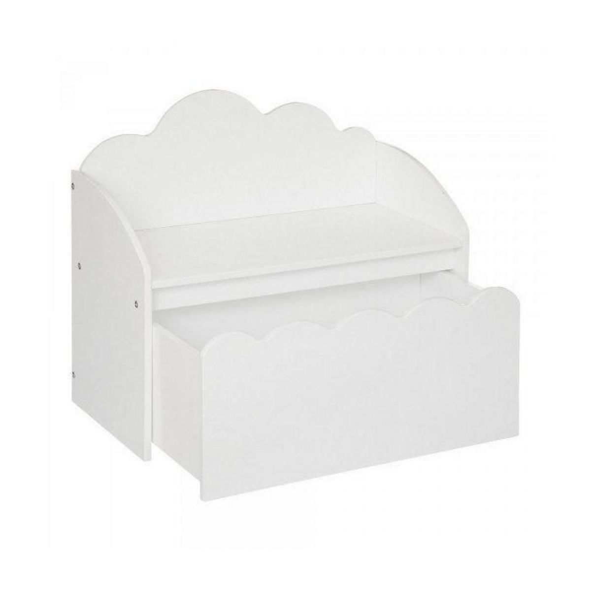 Atmosphera Kids Banc & Coffre de Rangement  Douceur  60cm Blanc