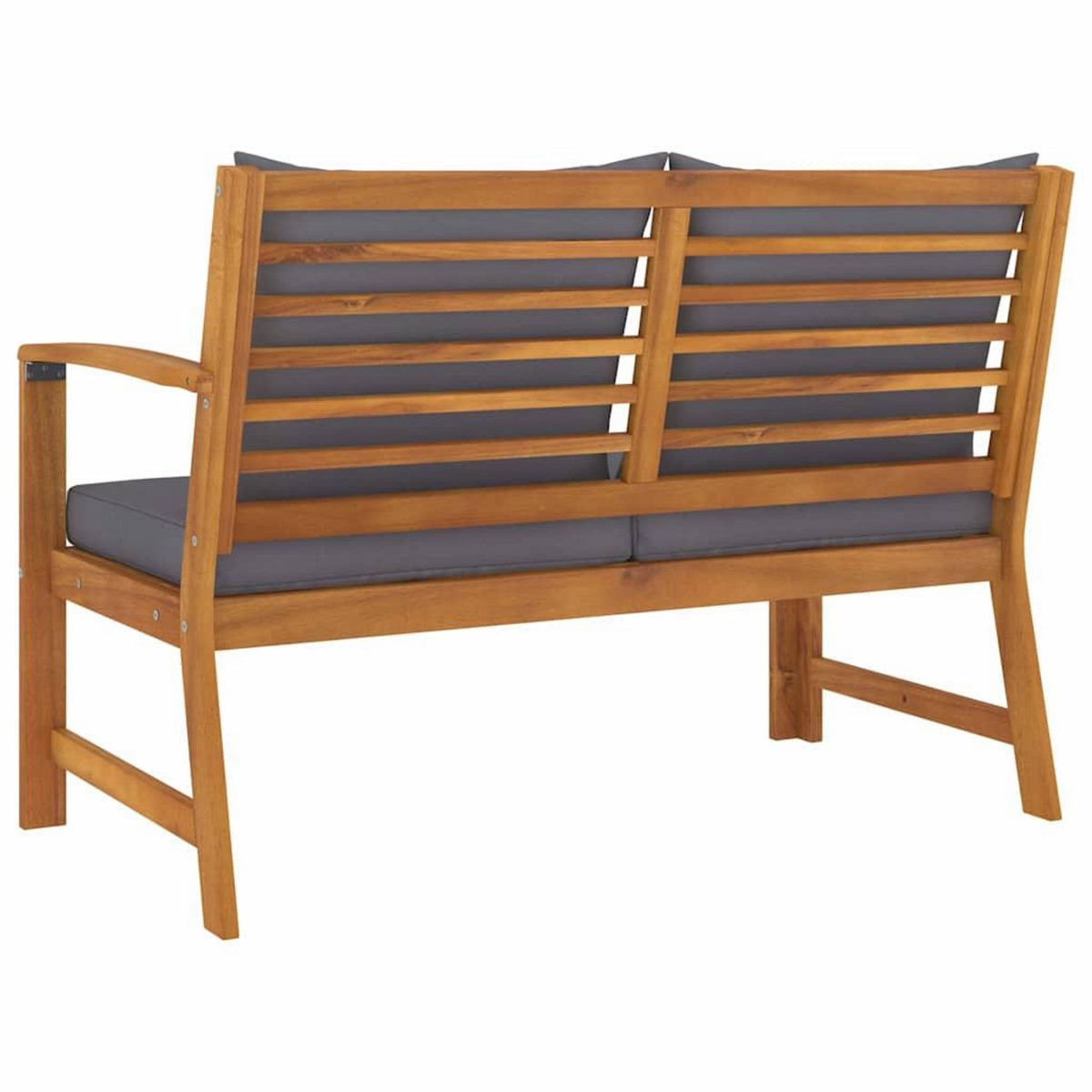 VIDAXL Banc de jardin 114,5 cm avec coussin gris fonce Bois d'acacia