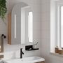 Voir la diapositive 3 : VIDAXL Armoire de bain à miroir avec LED arquée chêne 42x13x70 cm
