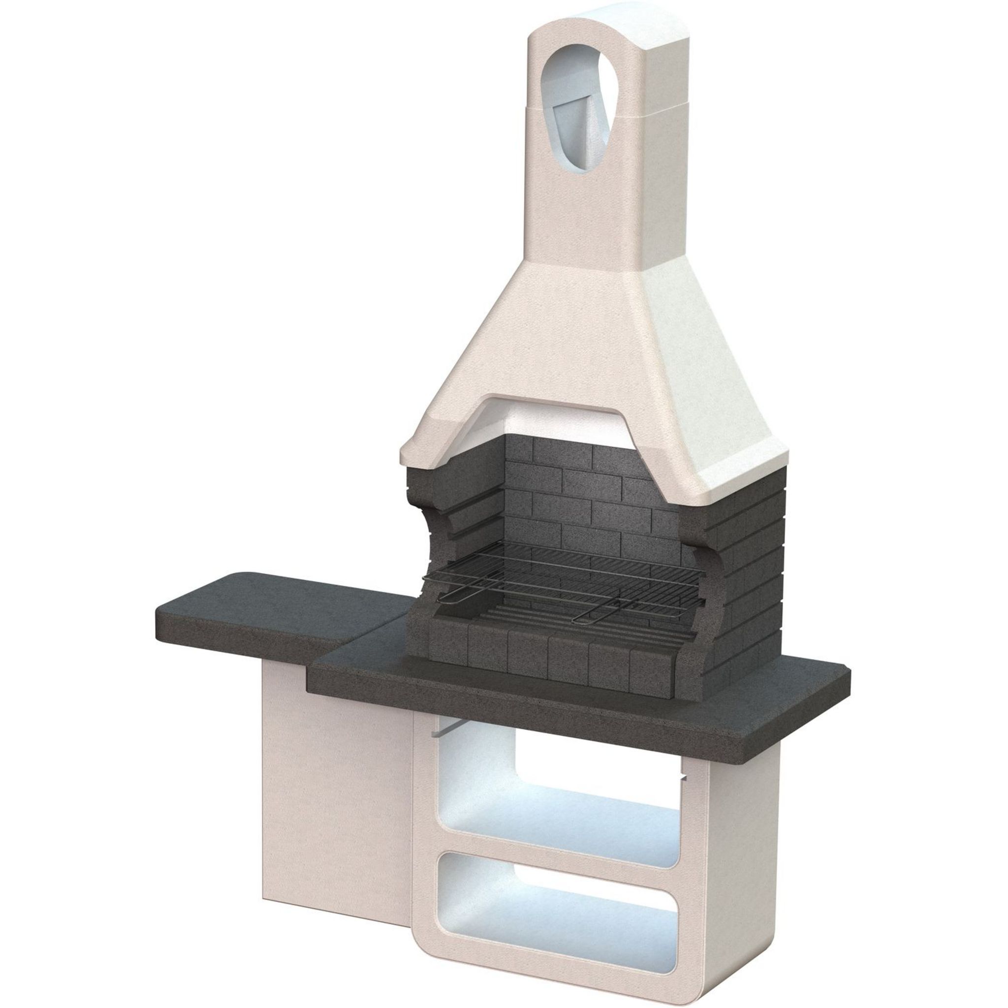 Sarom Barbecue fixe charbon - En béton allégé - ULISSE