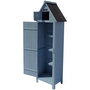 Voir la diapositive 3 : Habitat et Jardin Armoire de jardin  Cabanon  - 77 x 54.5 x 179 cm - Bleu ciel