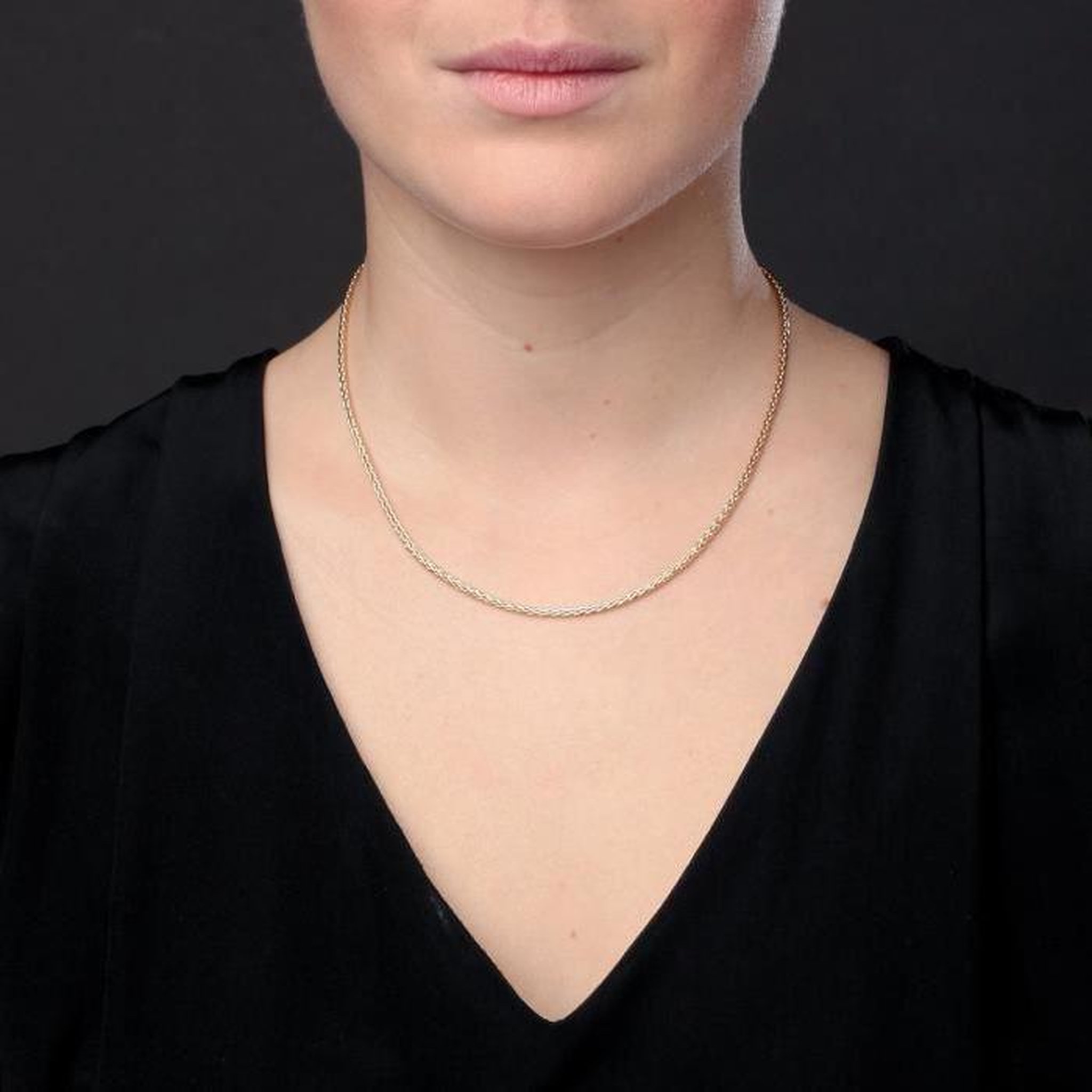 Voir la diapositive 2 : L'ATELIER D'AZUR Collier Or Jaune Maille Palmier - Femme