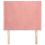 Voir la diapositive 3 : VIDAXL Tete de lit avec oreilles Rose 103x16x118/128 cm Velours