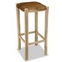 Voir la diapositive 5 : VIDAXL Tabouret de bar Cuir veritable et bois de teck solide