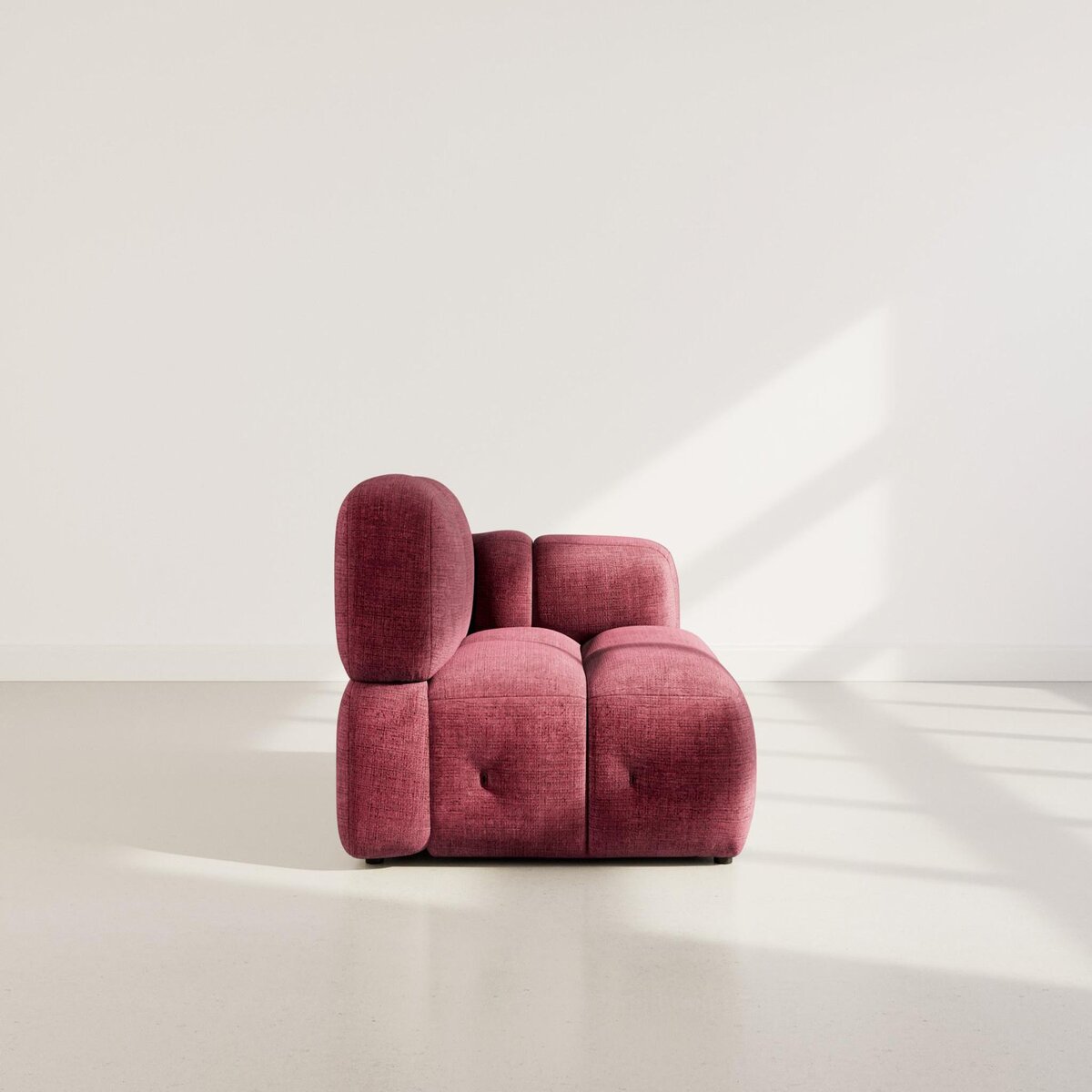 LISA DESIGN Grace - module d'assise droit en velours texturé