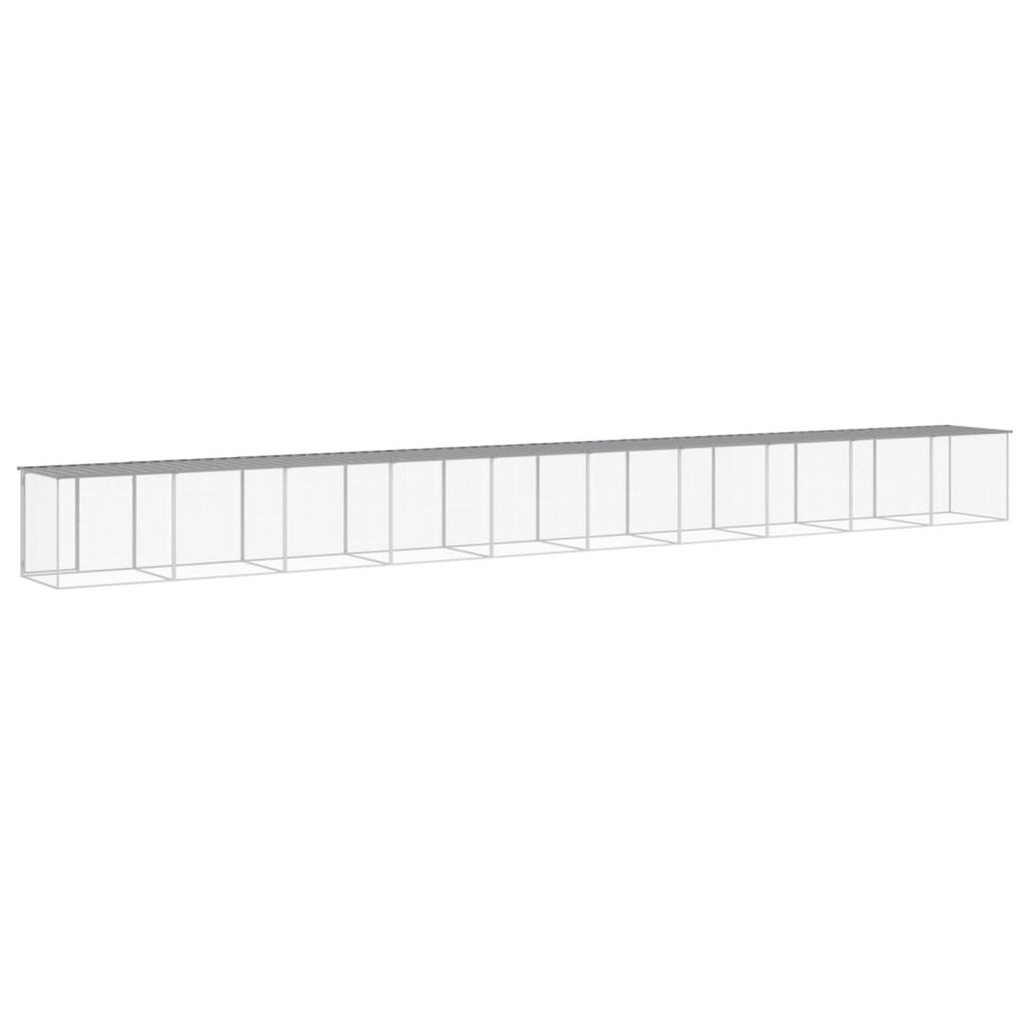 Voir la diapositive 5 : VIDAXL Poulailler avec toit gris clair 1003x98x90 cm acier galvanise