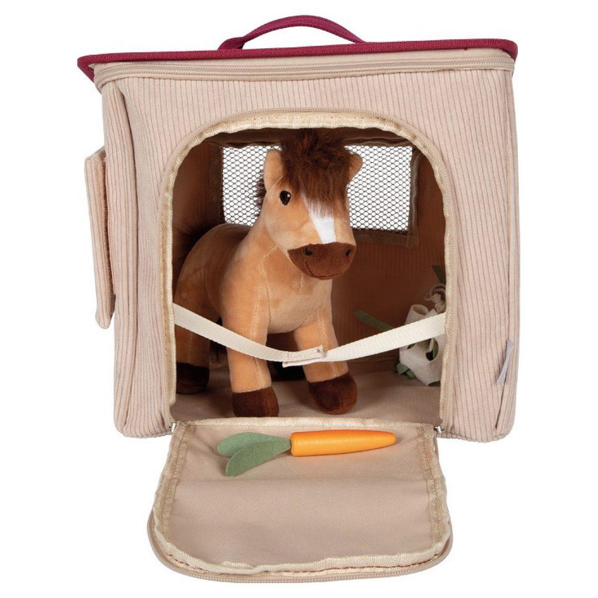Voir la diapositive 3 : SMALLFOOT Set de jeu Cheval avec ecurie et accessoires dans un sac