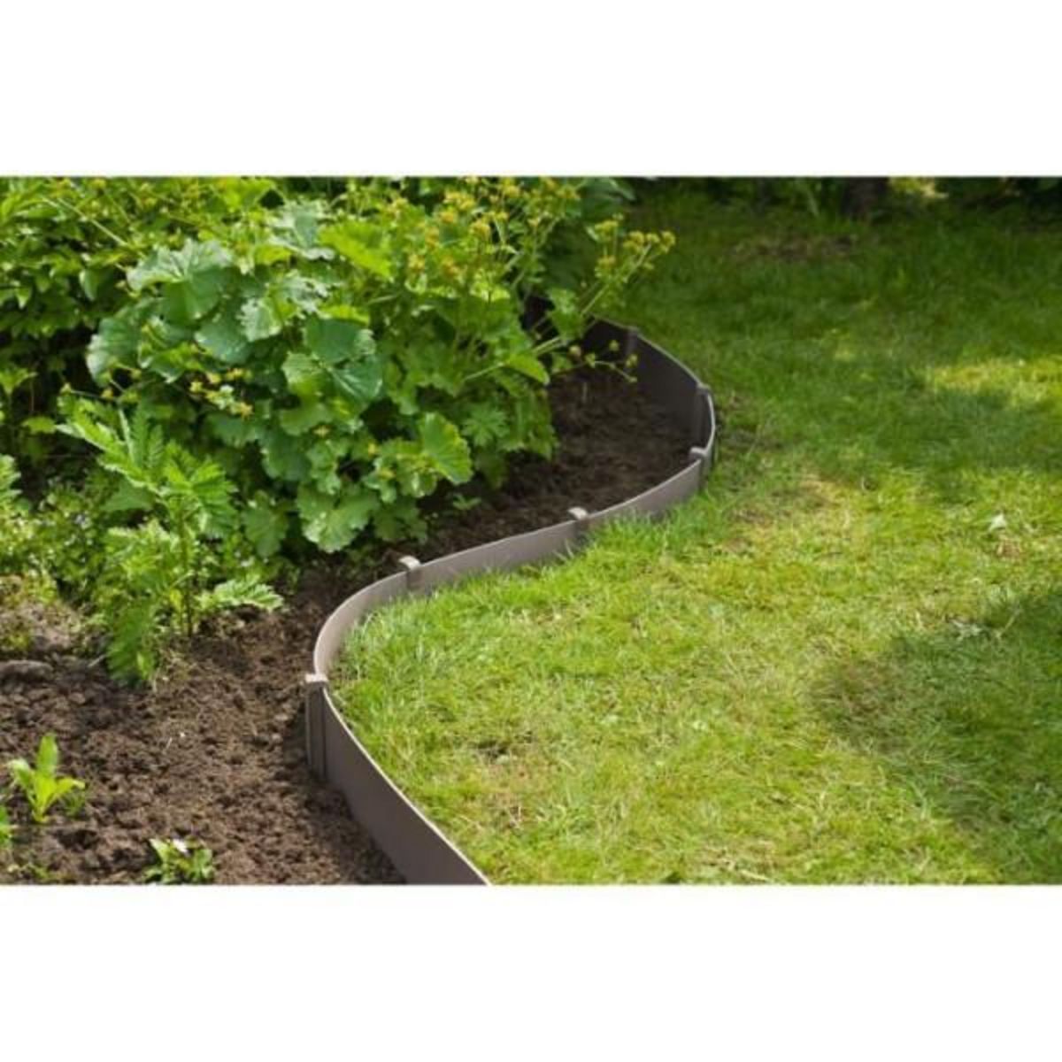 NATURE Bordure de jardin - NATURE - H15 cm x 10 m - Polyéthylene recyclé - Terre cuite