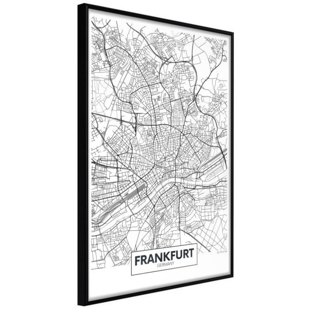 Paris Prix Affiche Murale Encadrée  City map Frankfurt