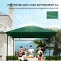 Voir la diapositive 5 : OUTSUNNY Toile de rechange pour pavillon tonnelle tente 3 x 3 m polyester haute densité 180 g/m² revêtement PA anti-UV vert