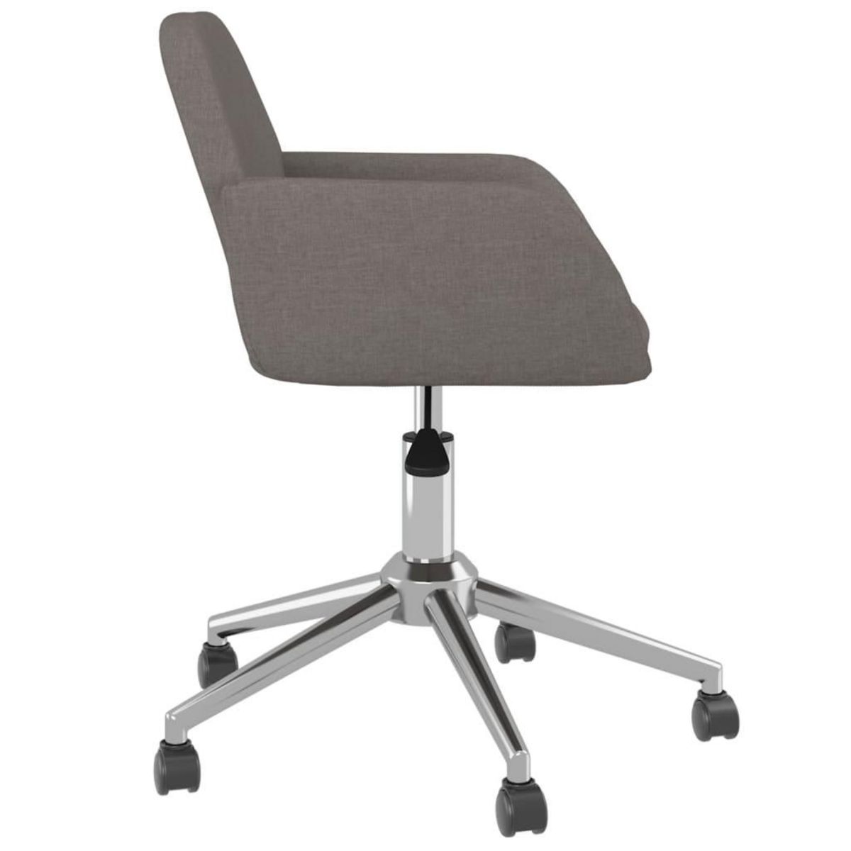 VIDAXL Chaise pivotante de bureau Gris fonce Tissu