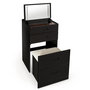 Voir la diapositive 1 : Paris Prix Coiffeuse Compacte Avec Miroir LED  Clarissa  80cm Noir