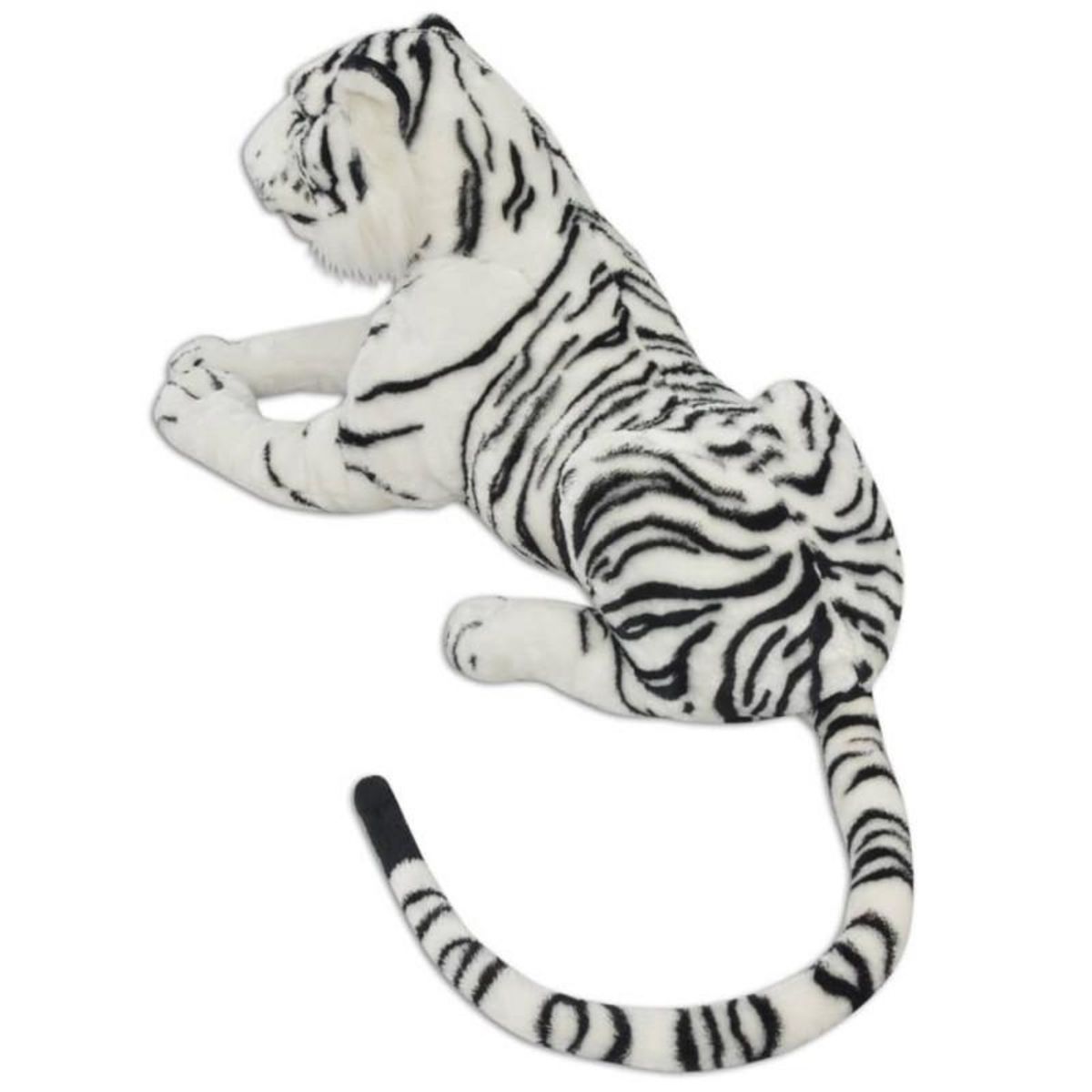 VIDAXL Tigre en peluche Blanc XXL