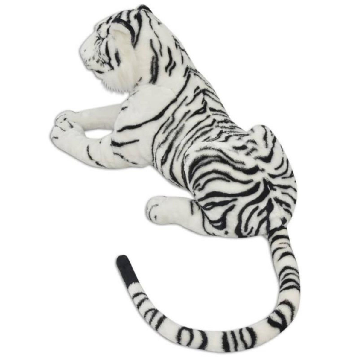VIDAXL Tigre en peluche Blanc XXL