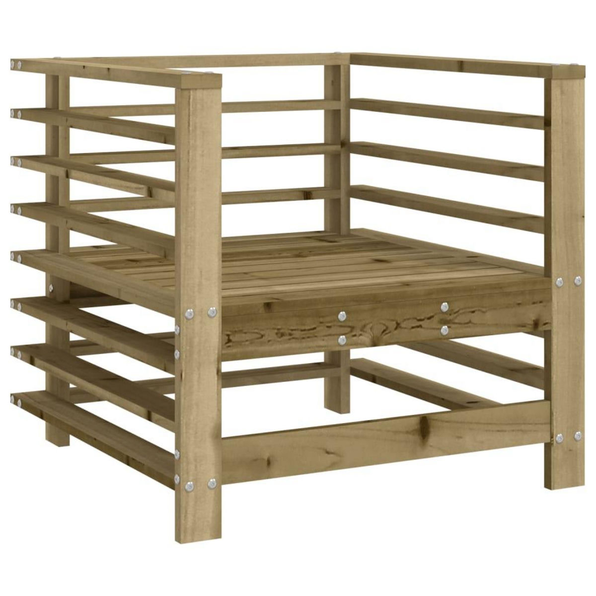 VIDAXL Chaises de jardin lot de 2 bois de pin impregne