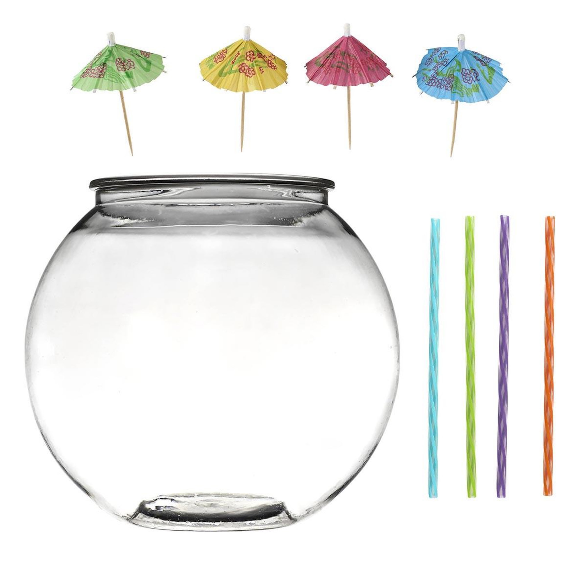 The Home Deco Factory Bocal à cocktail & 8 accessoires  festif  2,8l transparent