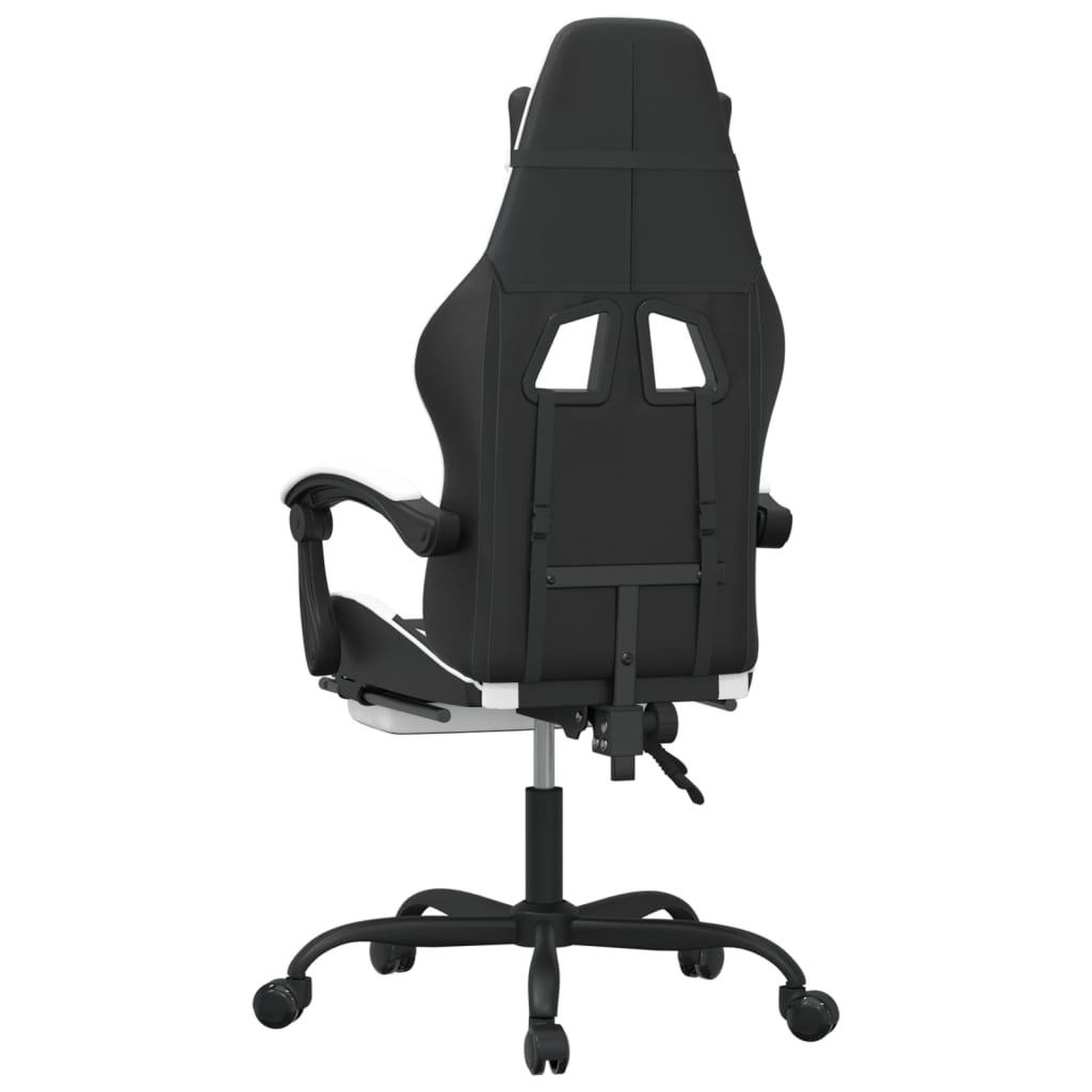 Voir la diapositive 5 : VIDAXL Chaise de jeu avec repose-pied Noir et blanc Similicuir