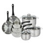 Voir la diapositive 1 : Fackelmann Set de 2 poêles 20 24 cm, 3 casseroles 12 16 20 cm et 3 faitouts 16, 20 et 24 cm en inox Fackelmann Geneva