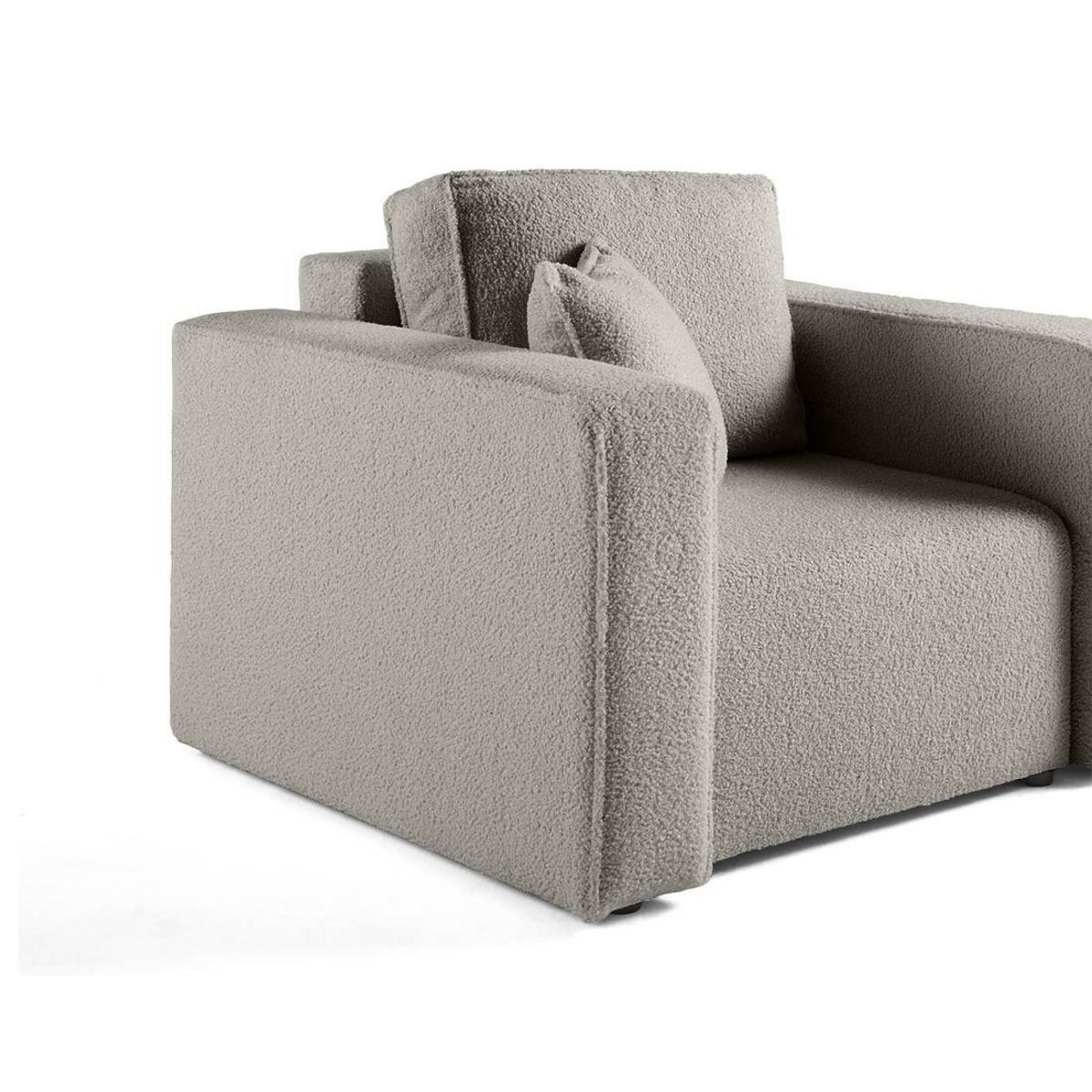 BEST MOBILIER Topaze - fauteuil - en tissu bouclette