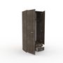 Voir la diapositive 2 : Armoire 2 portes 1 miroir 2 tiroirs L90cm FLAVIE