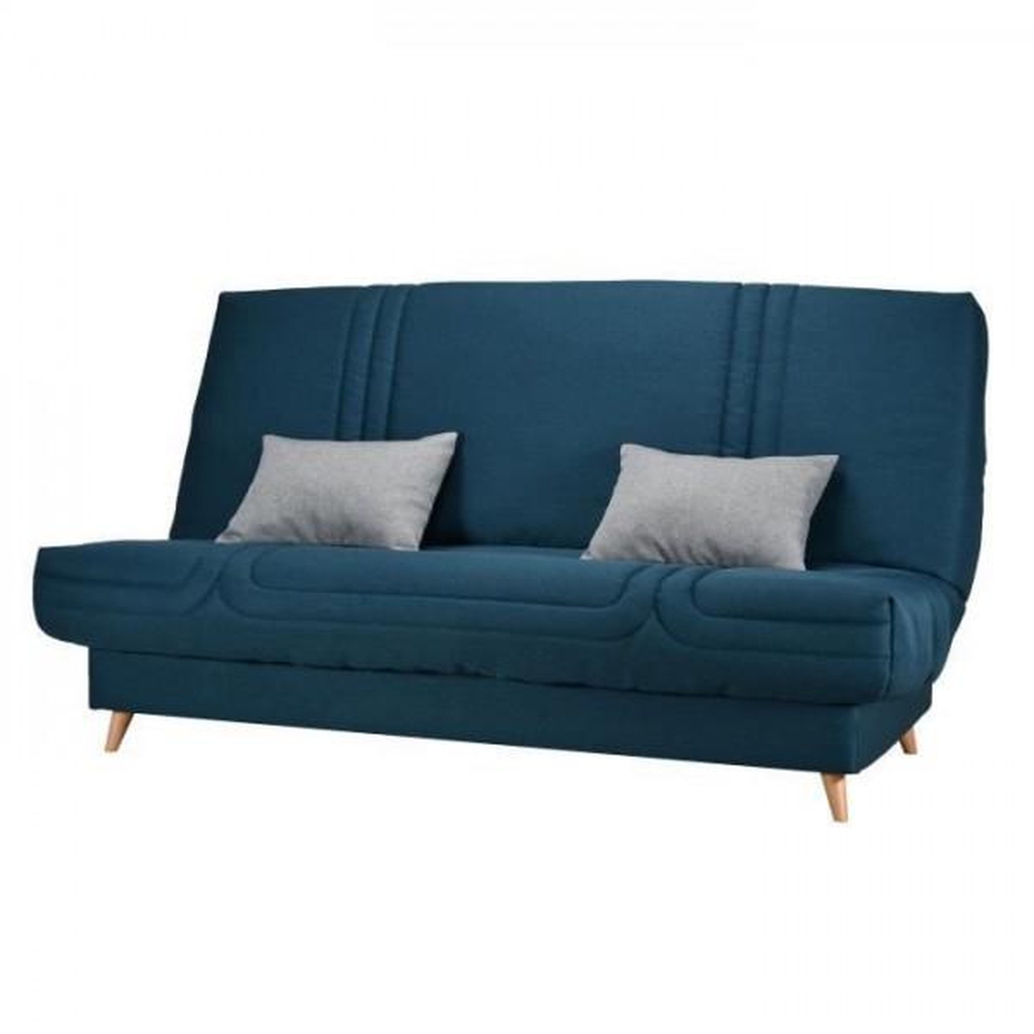 Voir la diapositive 3 : BULTEX COMFORT BULTEX Clic clac 3 places - Tissu Bleu - Made in France - L 192 x P 95 x H 101 - MONA