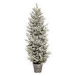 FEERIC LIGHT & CHRISTMAS Sapin de Noël artificiel en pot FROSTY - H. 150 cm - Blanc