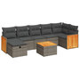 Voir la diapositive 2 : VIDAXL Salon de jardin 8 pcs avec coussins gris resine tressee