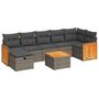 Voir la diapositive 2 : VIDAXL Salon de jardin 8 pcs avec coussins gris resine tressee