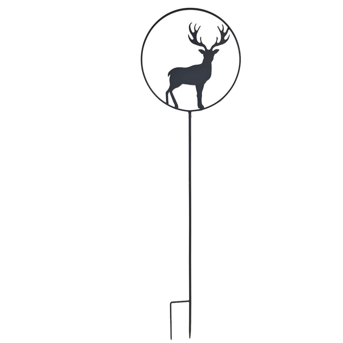 CENTRALE BRICO Déco de jardin à piquer en forme de cerf - 35x122,5cm - anthracite