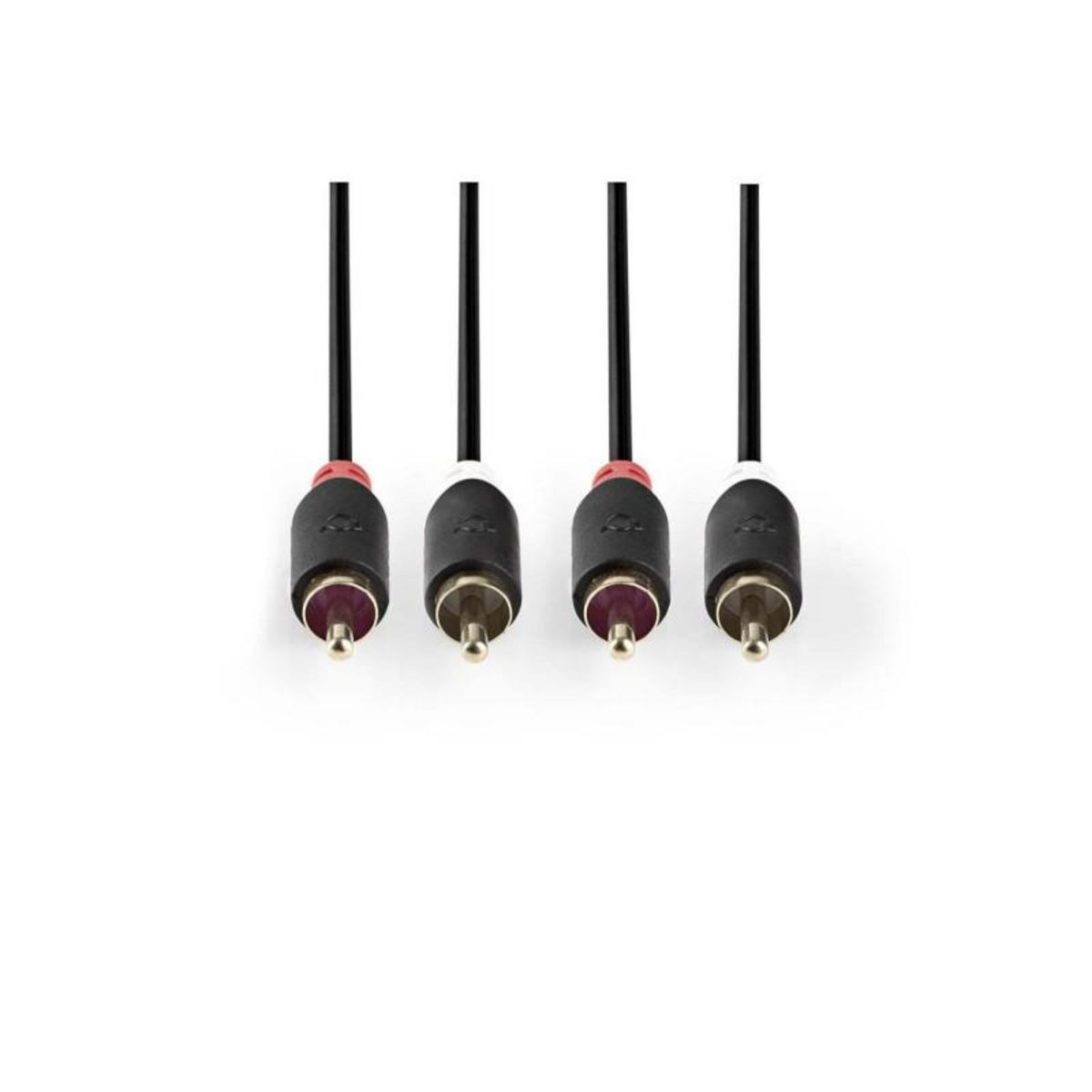 NEDIS Câble audio stéréo | 2x RCA Male | 2x RCA Male | Plaqué or | 1.00 m | R NEDIS - CABW24200AT10
