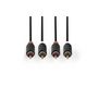 Voir la diapositive 2 : NEDIS Câble audio stéréo | 2x RCA Male | 2x RCA Male | Plaqué or | 1.00 m | R NEDIS - CABW24200AT10