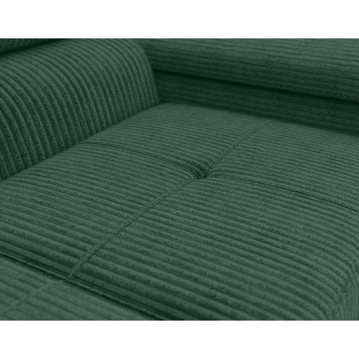 BEST MOBILIER Pablo - canapé droit 2 places avec têtières ajustables - en velours côtelé