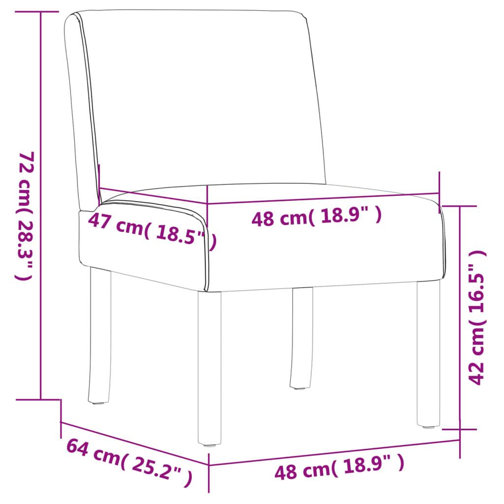 Voir la diapositive 6 : VIDAXL Fauteuil sans accoudoirs creme tissu