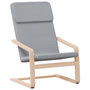 Voir la diapositive 5 : VIDAXL Chaise de relaxation avec repose-pied Gris clair Tissu
