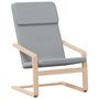 Voir la diapositive 5 : VIDAXL Chaise de relaxation avec repose-pied Gris clair Tissu