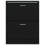 Voir la diapositive 5 : VIDAXL Armoire a chaussures Noir 59x17x81 cm Bois d'ingenierie
