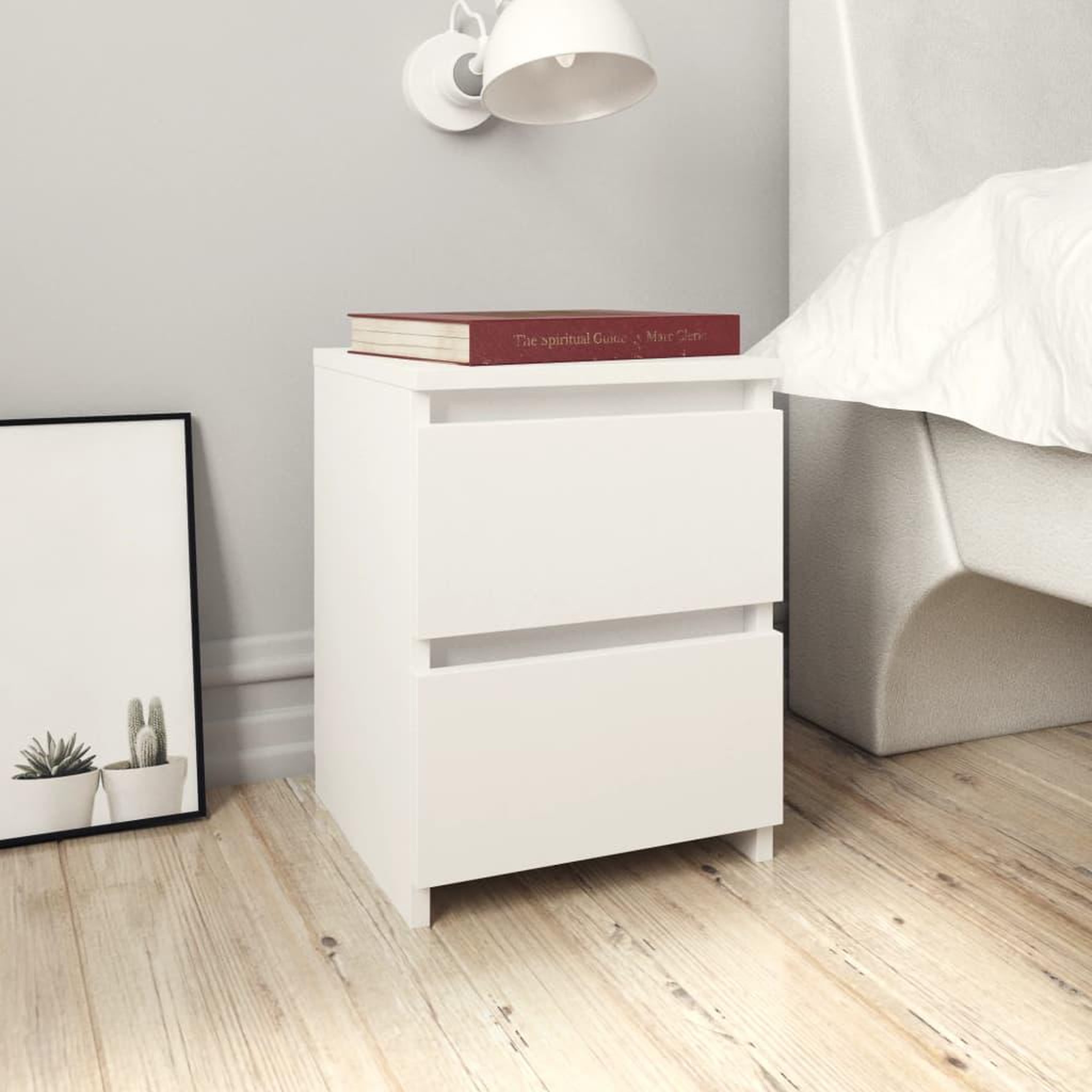 Voir la diapositive 1 : VIDAXL Table de chevet Blanc 30 x 30 x 40 cm Bois d'ingenierie