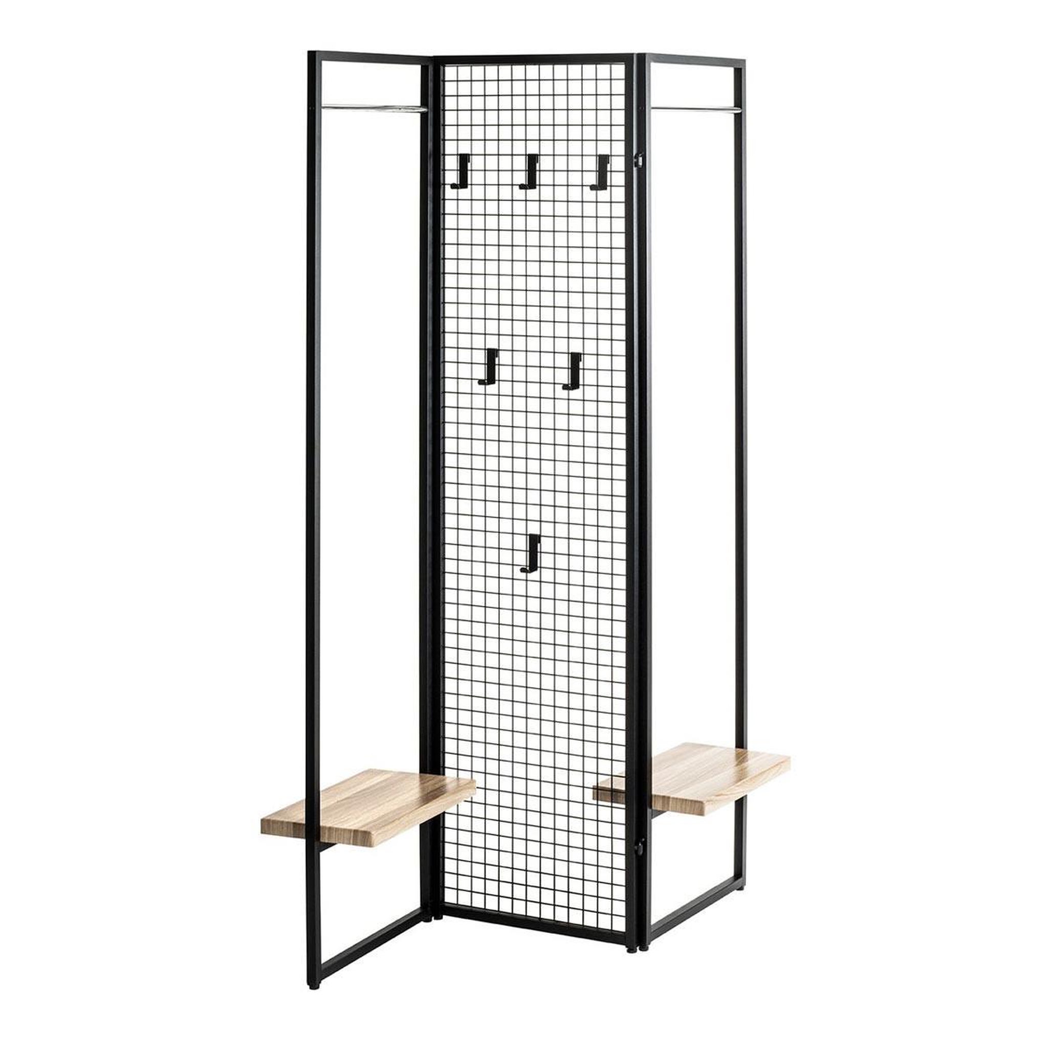 Voir la diapositive 2 : Paris Prix Meuble d'Entrée Porte-Manteau  River  175cm Noir