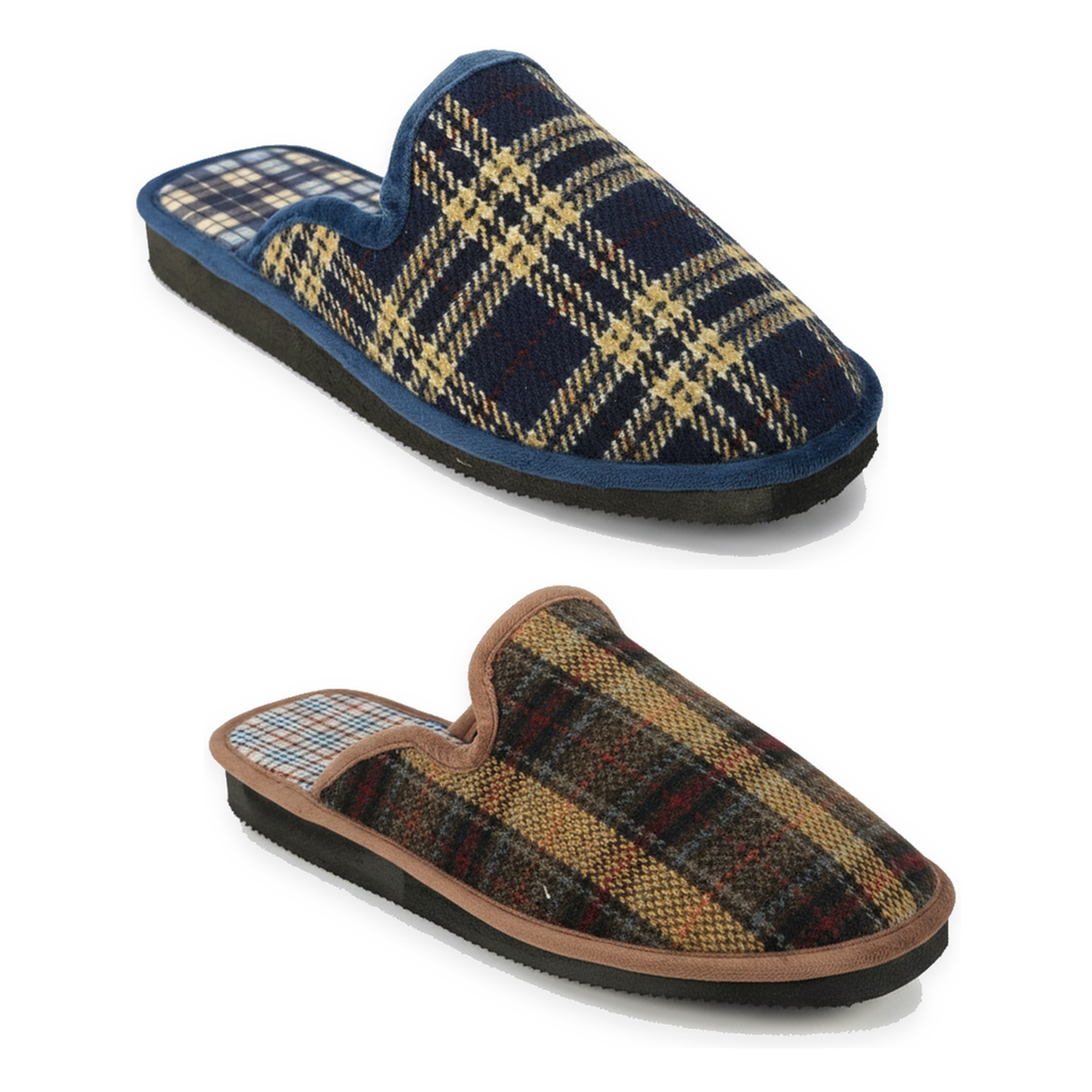 Voir la diapositive 1 : OZABI Ozabi pack de 2 paires pantoufles mules homme fabriquées en espagne