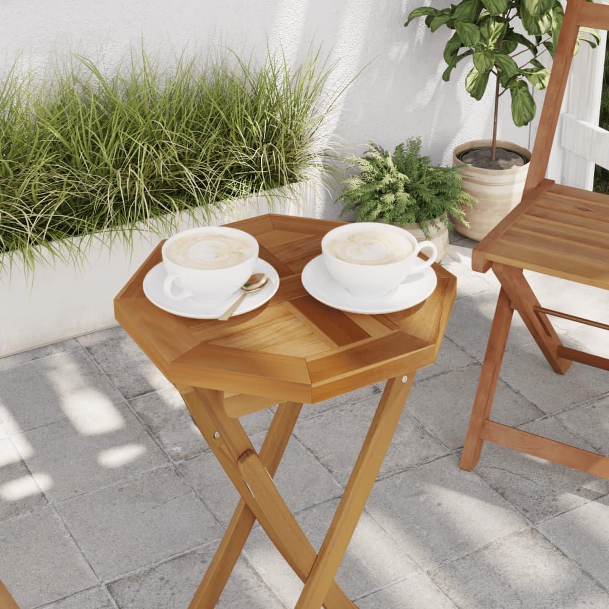 VIDAXL Dessus de table 40x40x2,5 cm octogonal bois de teck massif