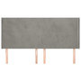 Voir la diapositive 3 : VIDAXL Tete de lit avec oreilles Gris clair 163x16x118/128 cm Velours