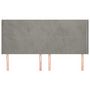 Voir la diapositive 3 : VIDAXL Tete de lit avec oreilles Gris clair 163x16x118/128 cm Velours
