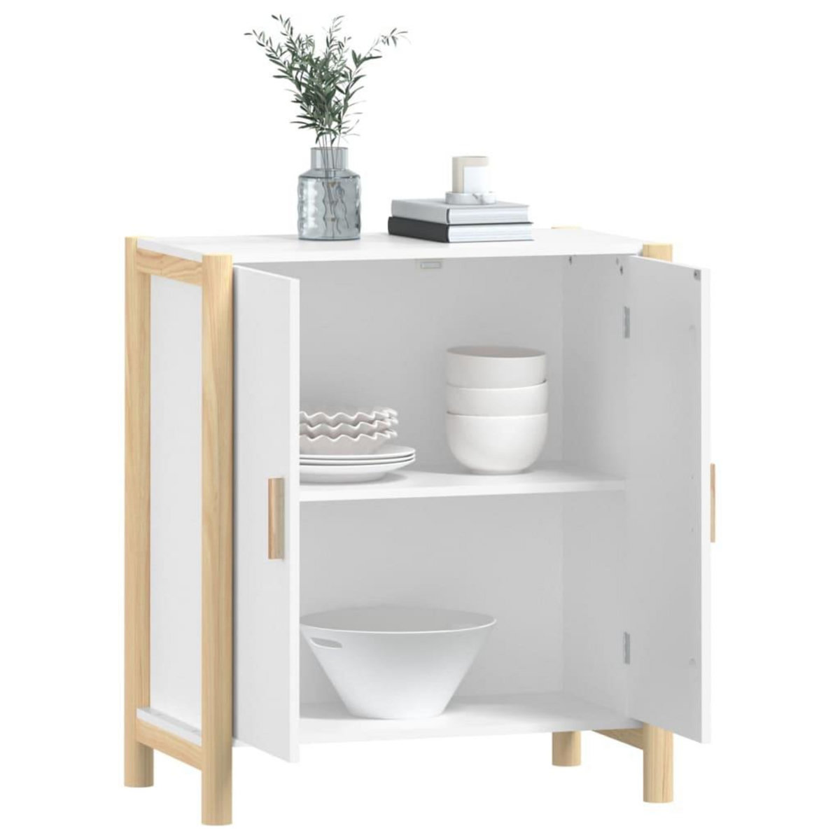 VIDAXL Buffet Blanc 62x38x70 cm Bois d'ingenierie
