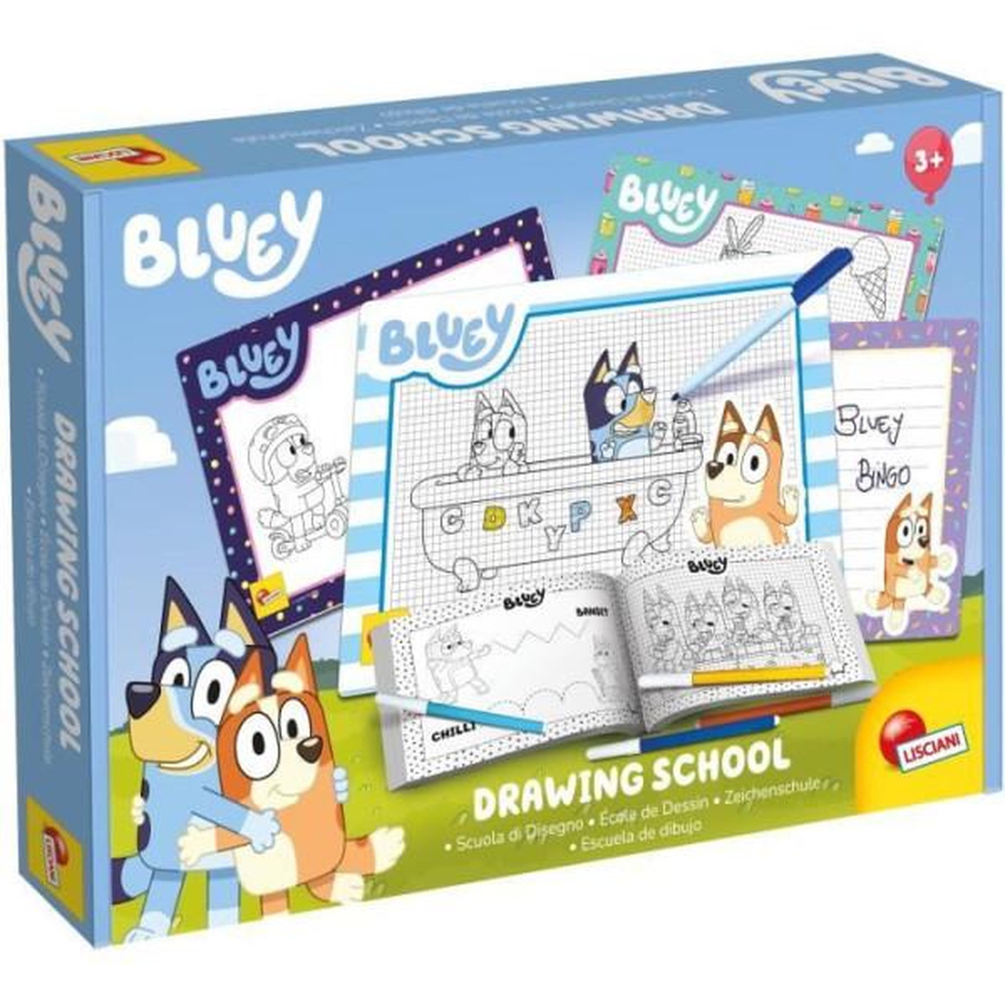 LISCIANI GIOCHI Ecole de dessin - bluey drawing school - kit complet pour apprendre a dessiner - lisciani