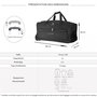 Voir la diapositive 2 : David Jones Sac de voyage avec roulettes 61L  66cm