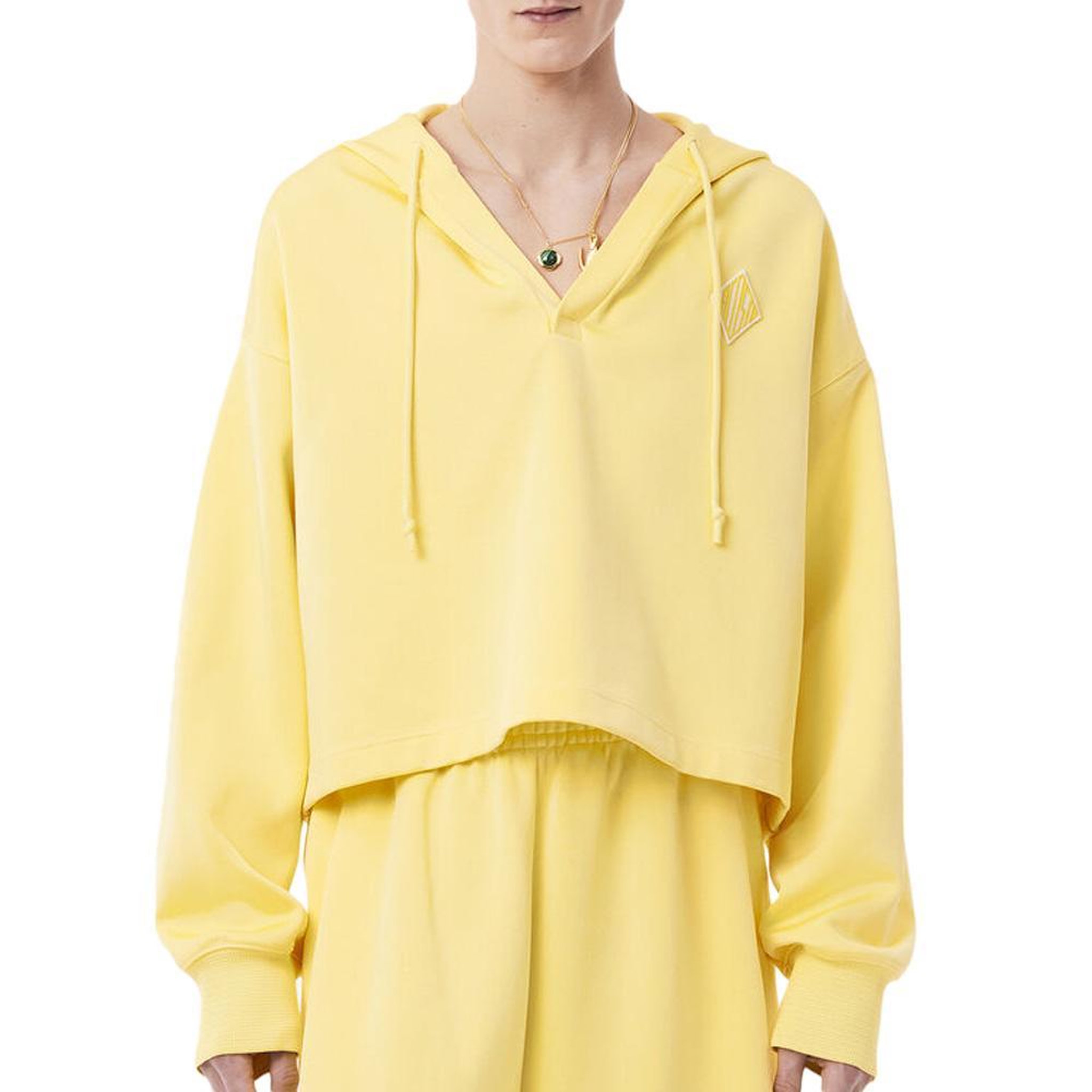 Voir la diapositive 1 : Lacoste Sweat jaune femme lacoste runway oversized