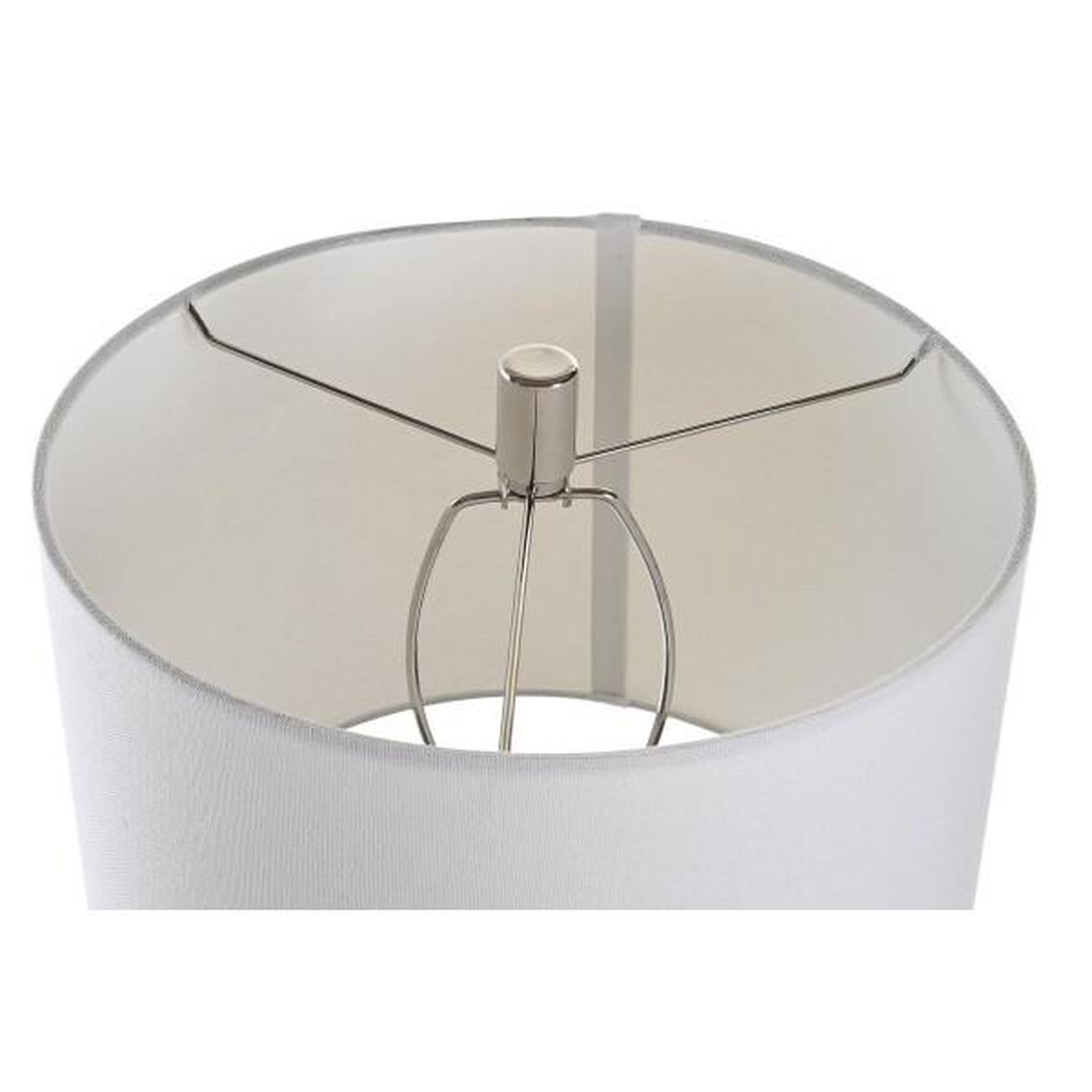 Voir la diapositive 5 : MARKET24 Lampe de bureau DKD Home Decor Métal Polyester Blanc 220 V 50 W (33 x 33 x 66 cm)