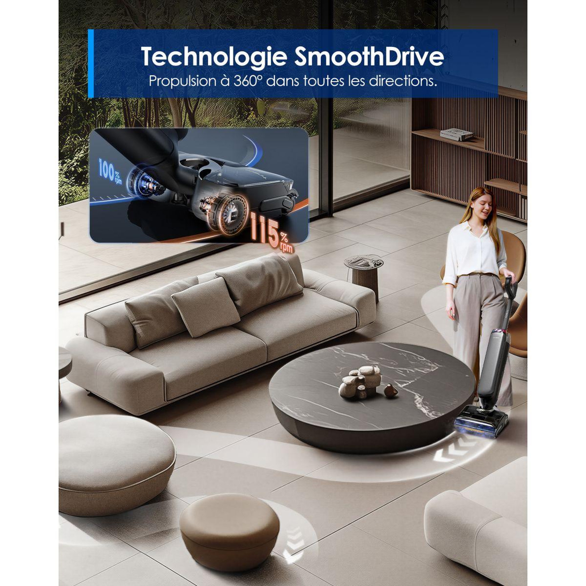 Voir la diapositive 5 : TINECO Aspirateur laveur floor one s9 artist pro avec fonction vapeur